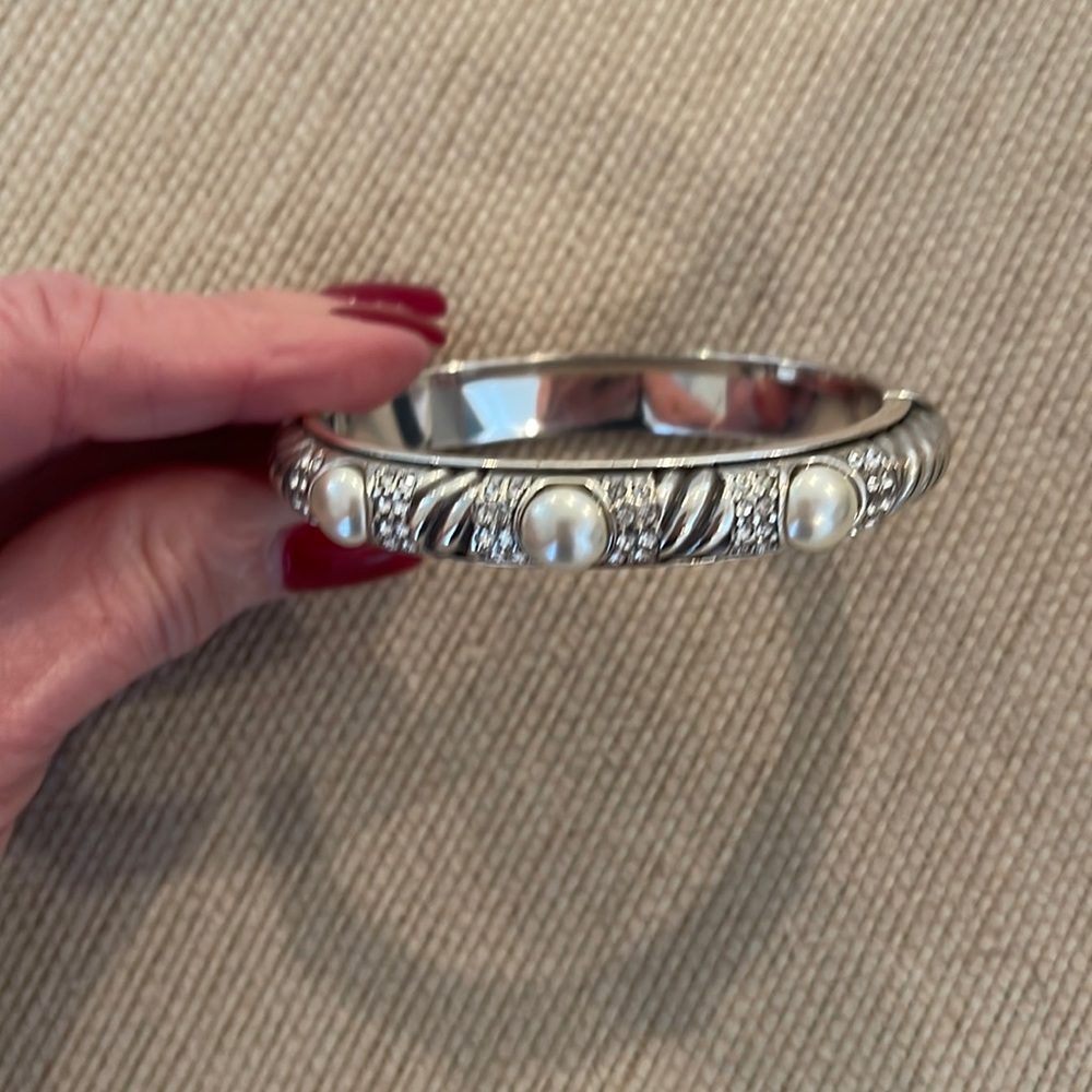 Brighton pearl and rhinestone cuff.